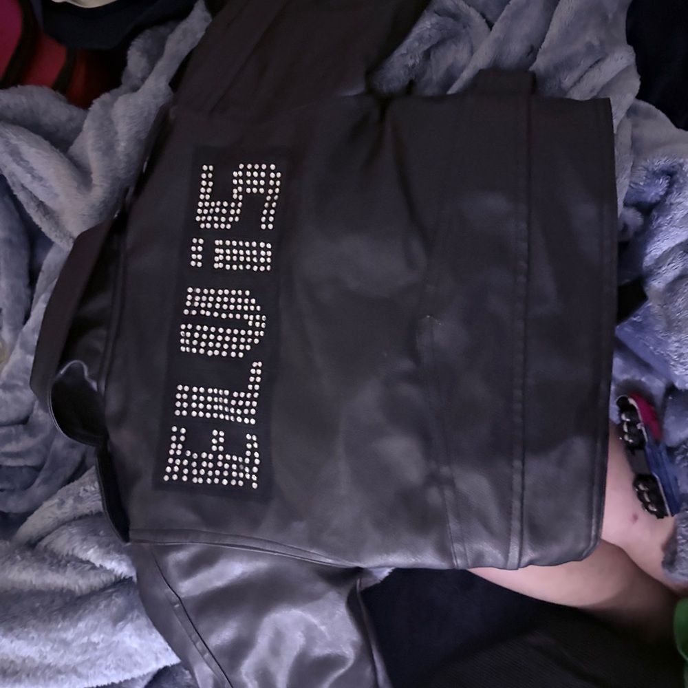 Kids Black Jean Jacket with Studded Design